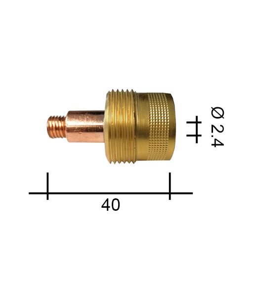 Befogópatrontartó 2,4 40mm /TE0088-24/45V65S/701.1232-ZVAR/ TIG/9/20 szitával JUMBO