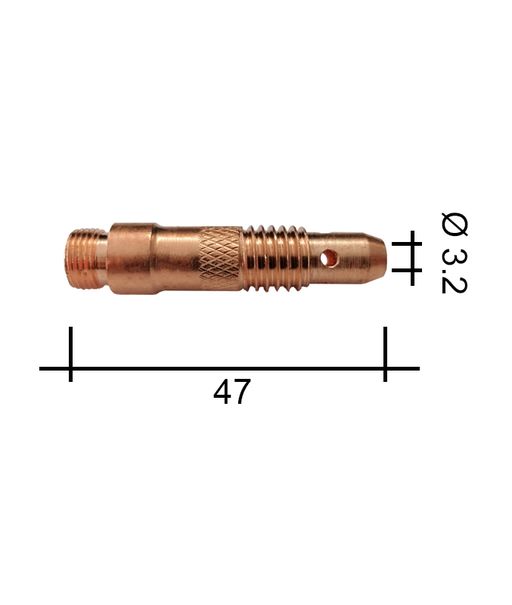 Befogópatrontartó 3,2 47mm /TE0001-32/10N28/701.0197-ZVAR/ TIG/17/18/26