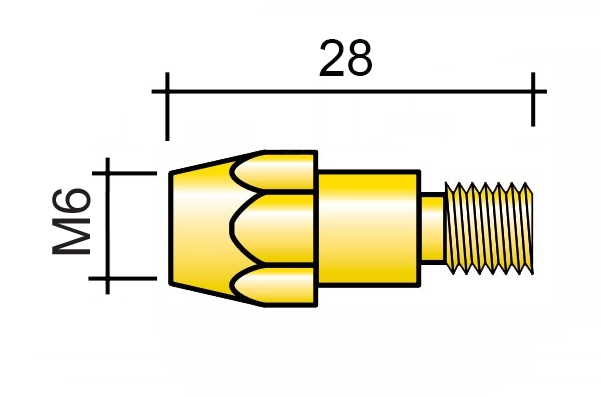 Hegytartó M6x28mm LORCH /MD0063/142.0005/520.3221.0/ML3600 360A