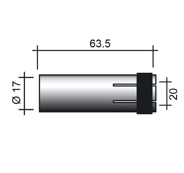 Fúvóka MIG 240A /MC300/145.0047-ZVAR/ 63,5mm/17mm/hengeres