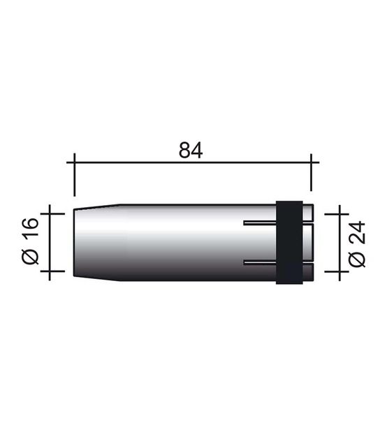 Fúvóka MIG 360A /MC27/145.0078-ZVAR/ 84mm/16mm/kúpos