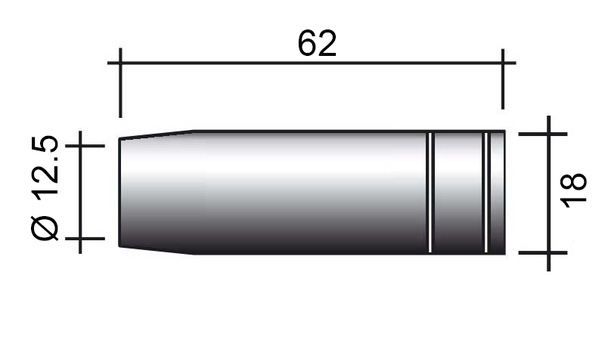 Hubica MIG WT 340 (145.0737.5) NW12,5/ 62 mm/ 12,5 mm/