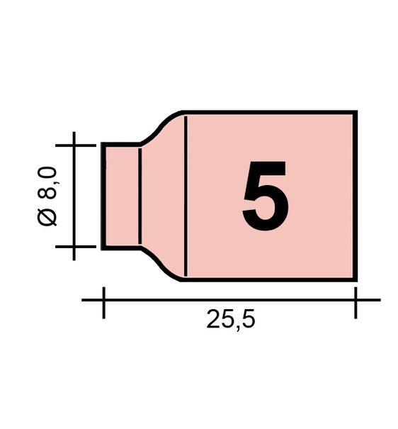 AWI fúvóka Gr. 5 8.0 /TC0042/53N59/527.0105.0/701.0318-ZVAR/TIG9/20