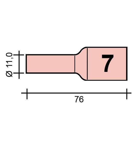 AWI fúvóka Gr. 7 11.2 /TC0088/54N15L/527.2007.1/701.0429-ZVAR/ TIG17/18/26 76 mm