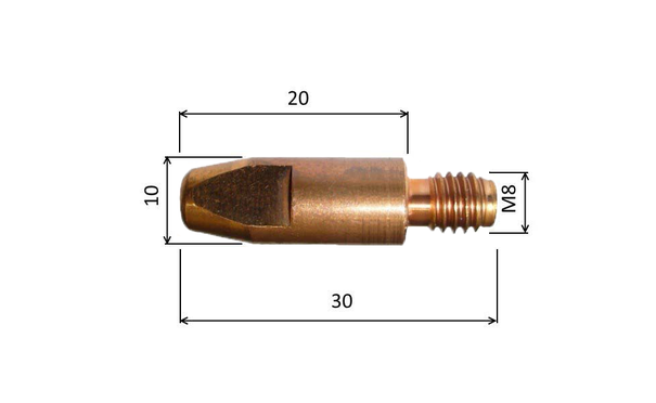 Tipp 0,8 M8x30mm CuCrZr /MD05-78/140.0117/ZVAR